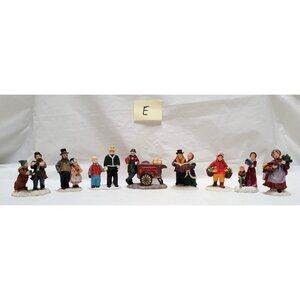Lot of 8 Mixed Vintage Christmas Seasonal Village Figures - Lot E